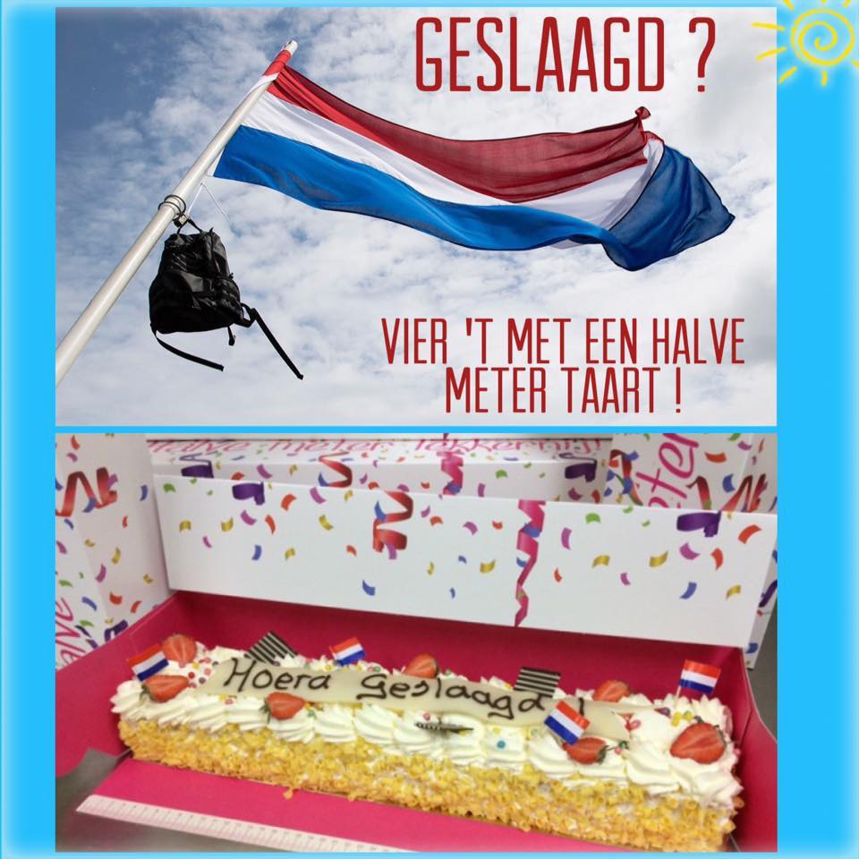 Halve meter Hoera Geslaagd!!